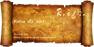 Reha Ábel névjegykártya